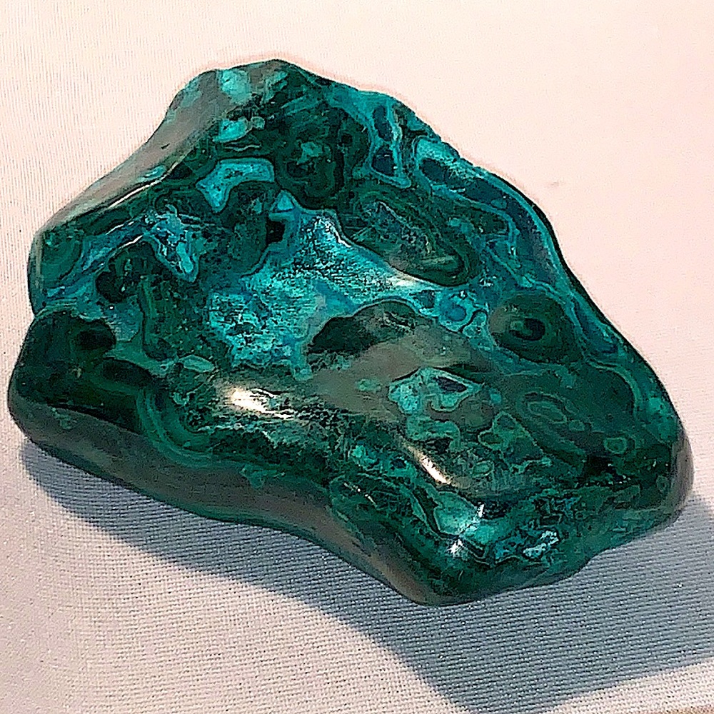 MALACHITE AND CHRYSOCOLLA POLISHED 5 INCH HEALING STONES